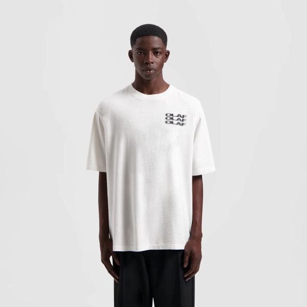 Olaf Blur Logo T-shirt Wit