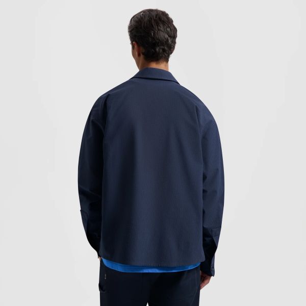 Olaf Bonded Pocket Overshirt Navy
