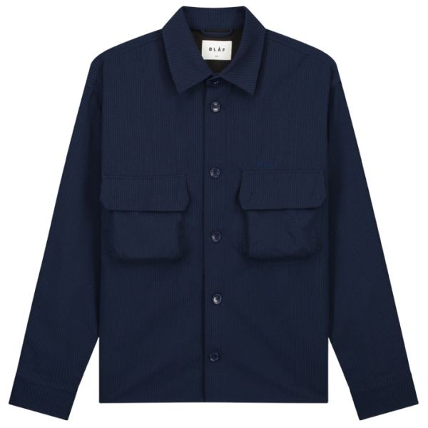 Olaf Bonded Pocket Overshirt Navy