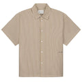 Olaf Boxy Seersucker Stripe Overhemd Beige