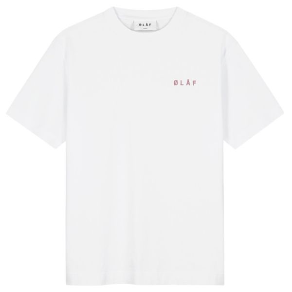 Olaf Brushstroke Graphic Boxy T-shirt Wit