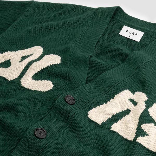 Olaf Cardigan Donker Groen
