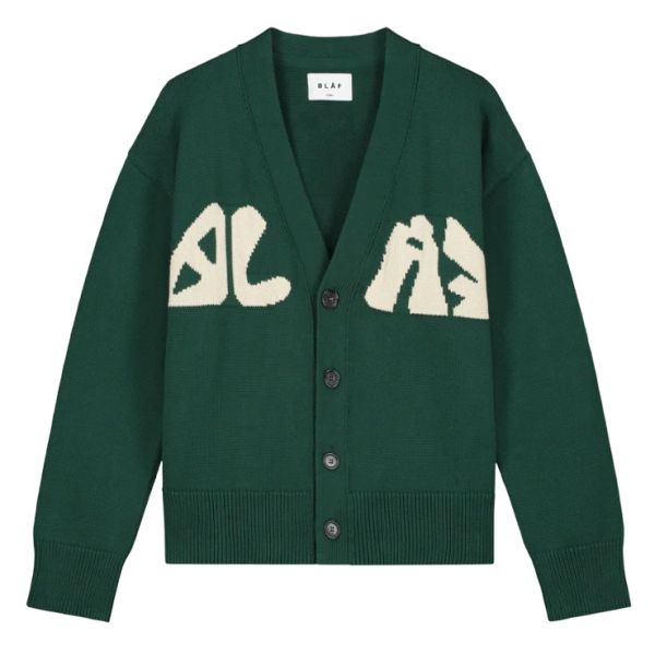 Olaf Cardigan Donker Groen