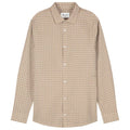 Olaf Checked Seersucker Overhemd Beige
