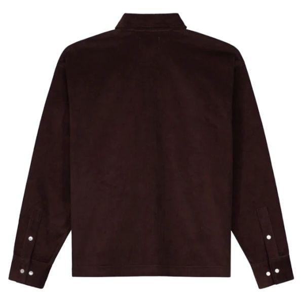 Olaf Corduroy Boxy Overshirt Donker Bruin