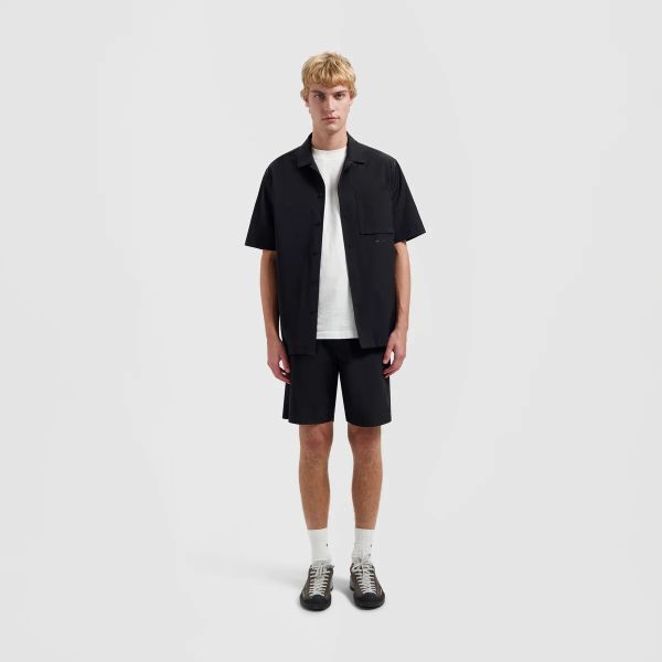 Olaf Cotton Linen Overhemd Zwart