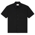 Olaf Cotton Linen Overhemd Zwart