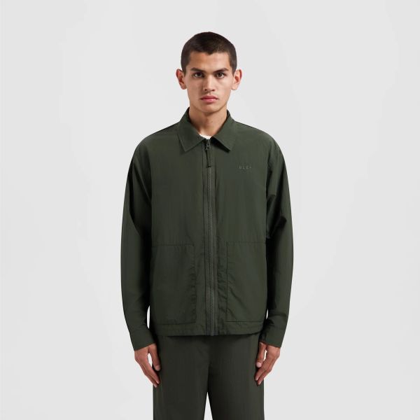 Olaf Crinkle Nylon Jack Donker Groen