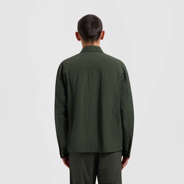 Olaf Crinkle Nylon Jack Donker Groen