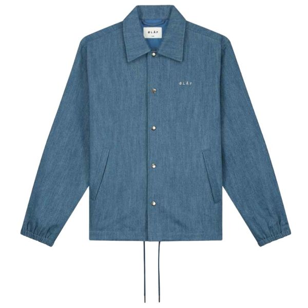Olaf Denim Coach Jas Blauw