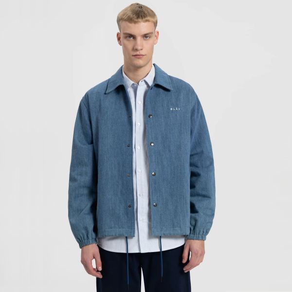 Olaf Denim Coach Jas Blauw