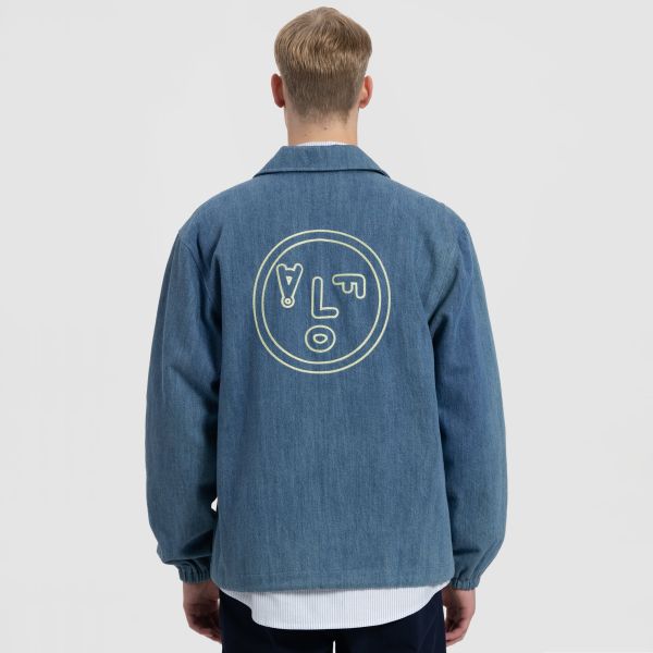 Olaf Denim Coach Jas Blauw
