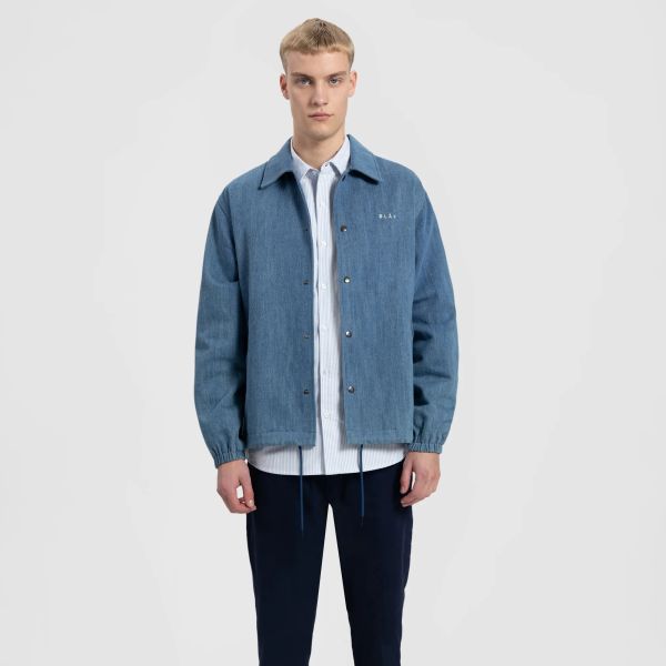 Olaf Denim Coach Jas Blauw