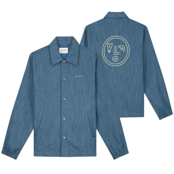 Olaf Denim Coach Jas Blauw