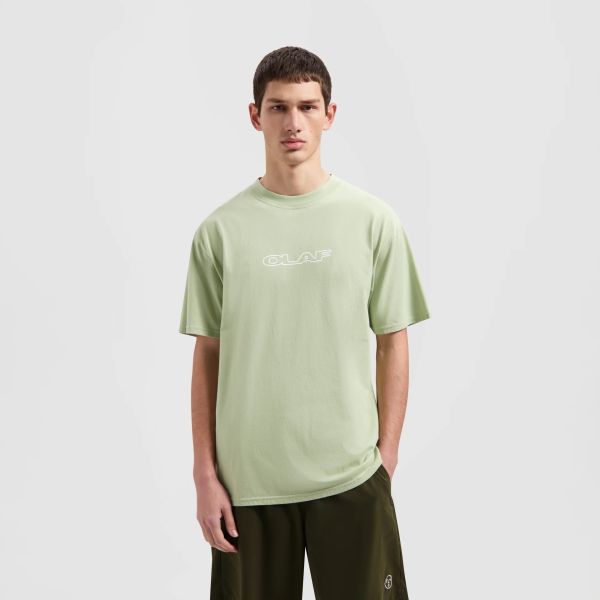 Olaf Drift Outline T-shirt Licht Groen