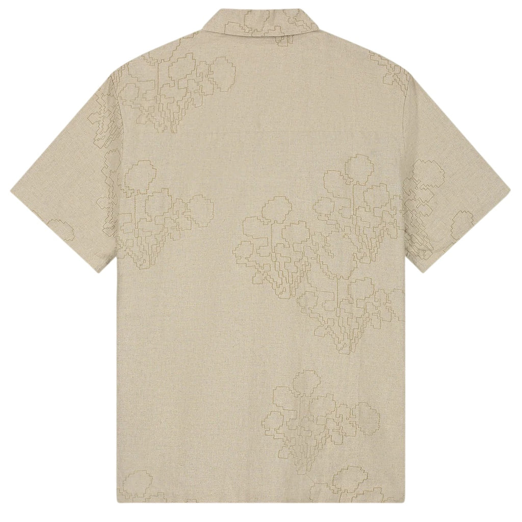 Olaf Embroidered Flower Overhemd Beige
