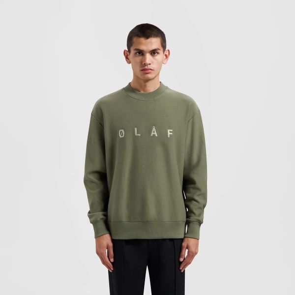 Olaf Embroidery Sweater Groen