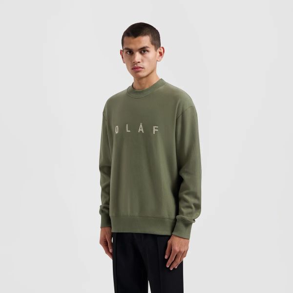 Olaf Embroidery Sweater Groen