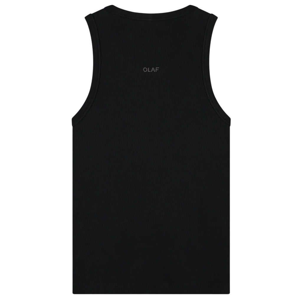 Olaf Essential Rib Tank Top Zwart