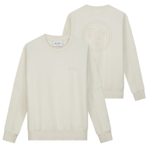 Olaf Face Chainstitch Sweater Off White