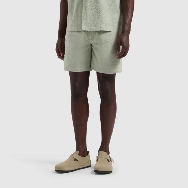 Olaf Fine Check Korte Broek Licht Groen