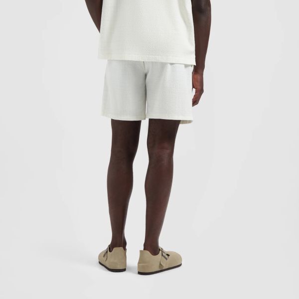 Olaf Fine Check Korte Broek Off White