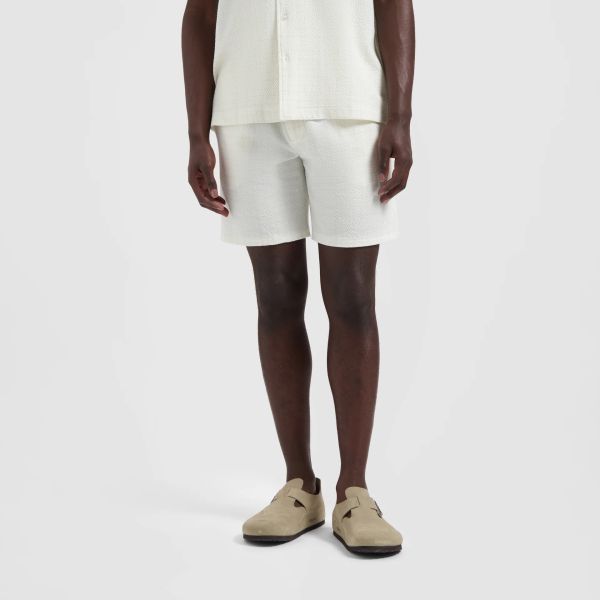 Olaf Fine Check Korte Broek Off White