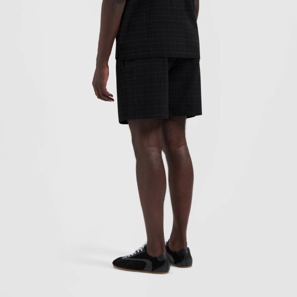 Olaf Fine Check Korte Broek Zwart