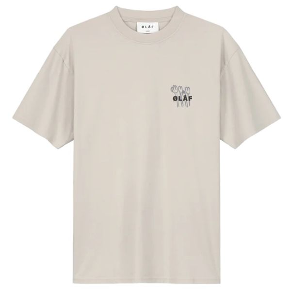 Olaf Flower Poster T-shirt Beige