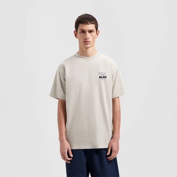 Olaf Flower Poster T-shirt Beige