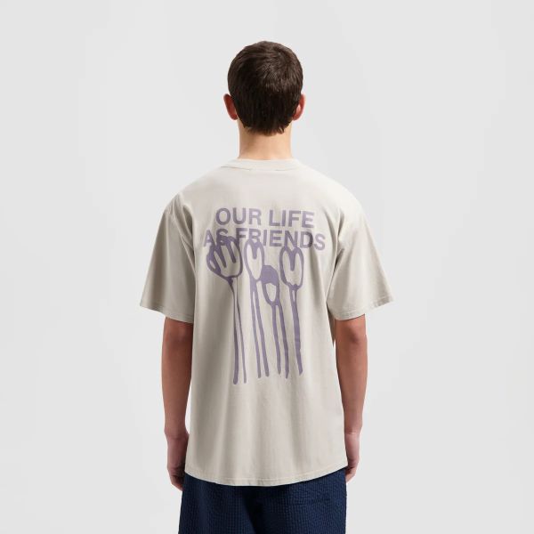 Olaf Flower Poster T-shirt Beige