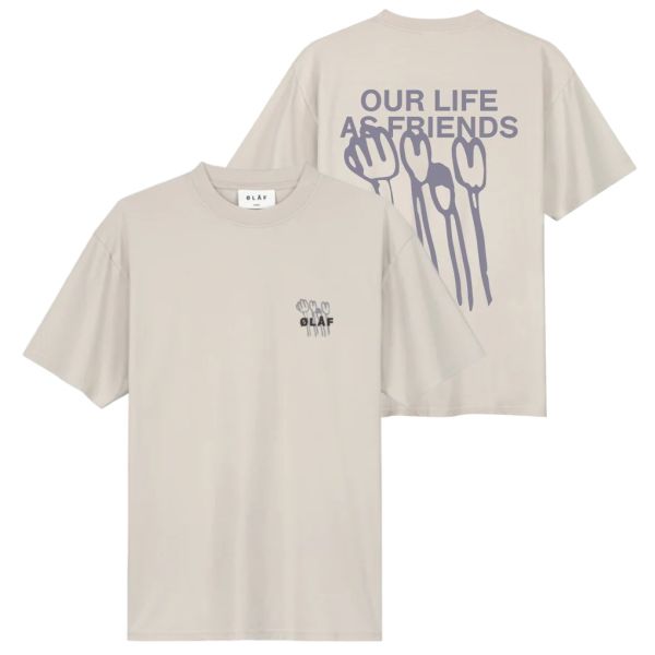 Olaf Flower Poster T-shirt Beige
