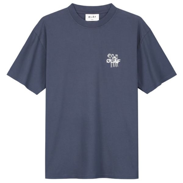Olaf Flower Poster T-shirt Navy