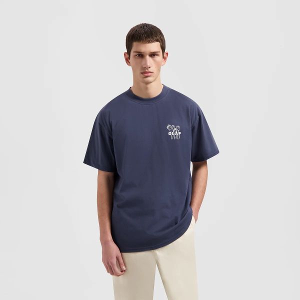 Olaf Flower Poster T-shirt Navy