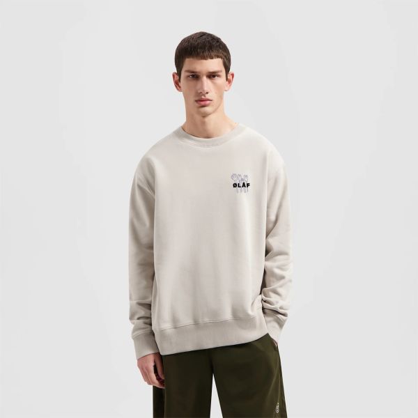 Olaf Flower Poster Sweater Beige