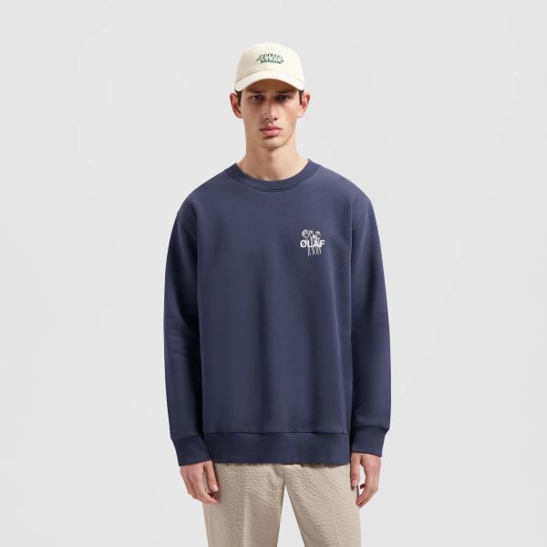 Olaf Flower Poster Sweater Navy