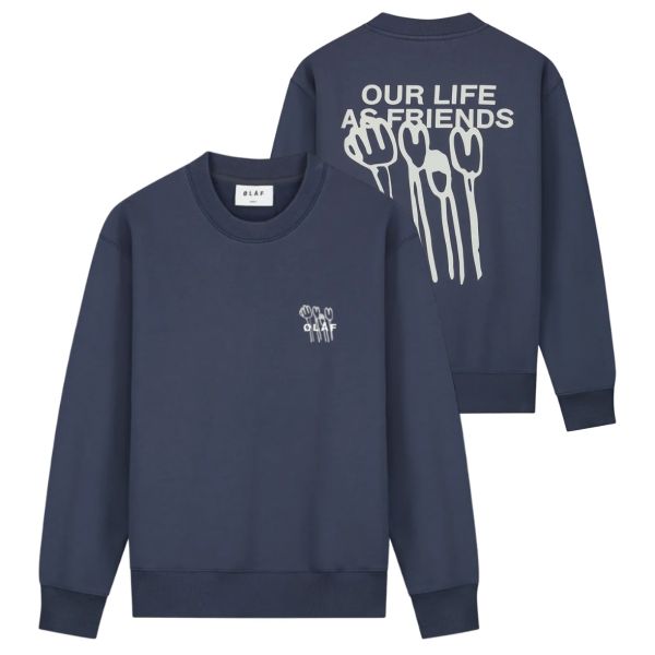 Olaf Flower Poster Sweater Navy