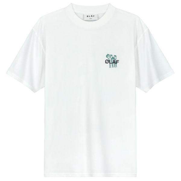 Olaf Flower Poster T-shirt Wit