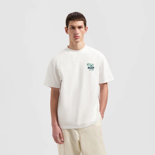 Olaf Flower Poster T-shirt Wit