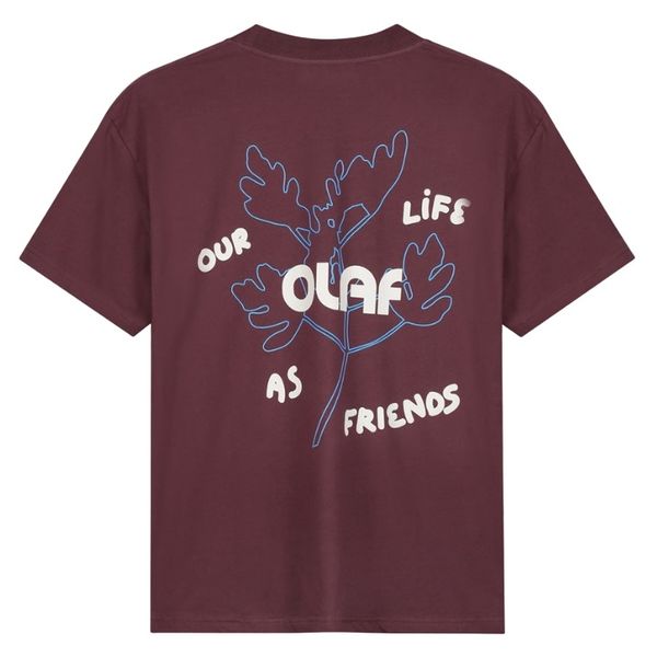 olaf grass t-shirt bordeaux