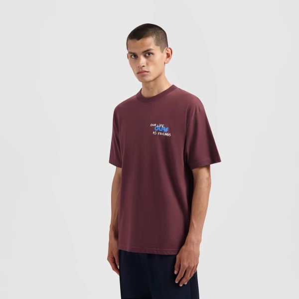 Olaf Grass T-shirt Bordeaux