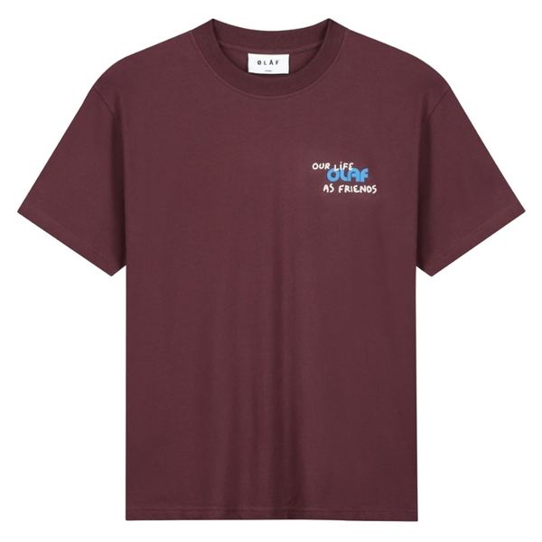 olaf grass t-shirt bordeaux