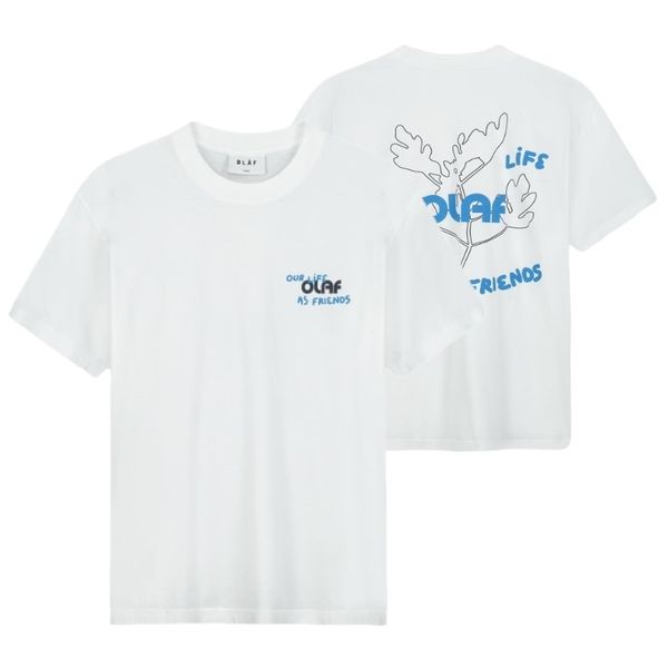 olaf grass t-shirt wit