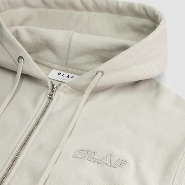 Olaf Heavyweight Studio Zip Up Vest Off White