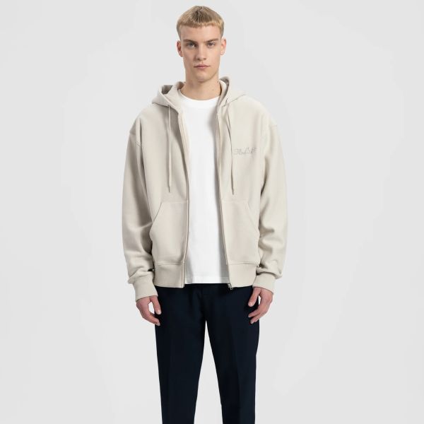 Olaf Heavyweight Studio Zip Up Vest Off White