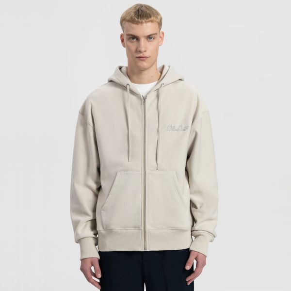 Olaf Heavyweight Studio Zip Up Vest Off White