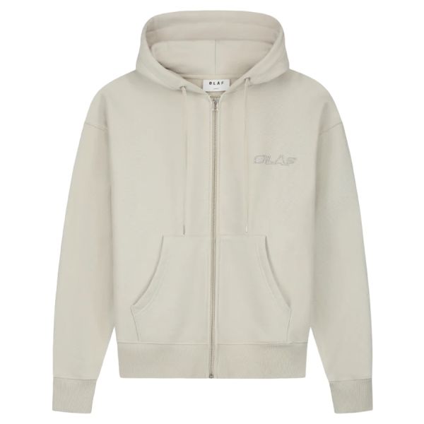 Olaf Heavyweight Studio Zip Up Vest Off White