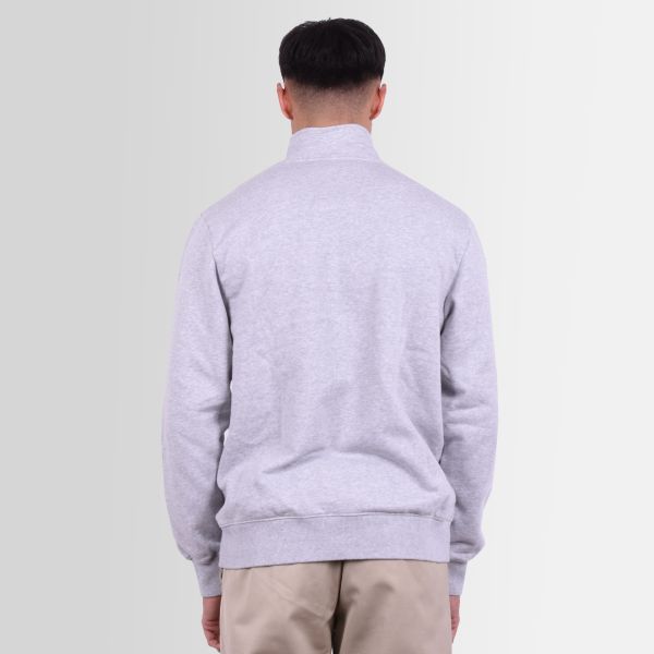 Olaf Italic Zip Mock Sweater Grijs