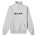 Olaf Italic Zip Mock Sweater Grijs