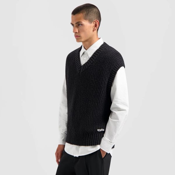 Olaf Knitted Vest Zwart